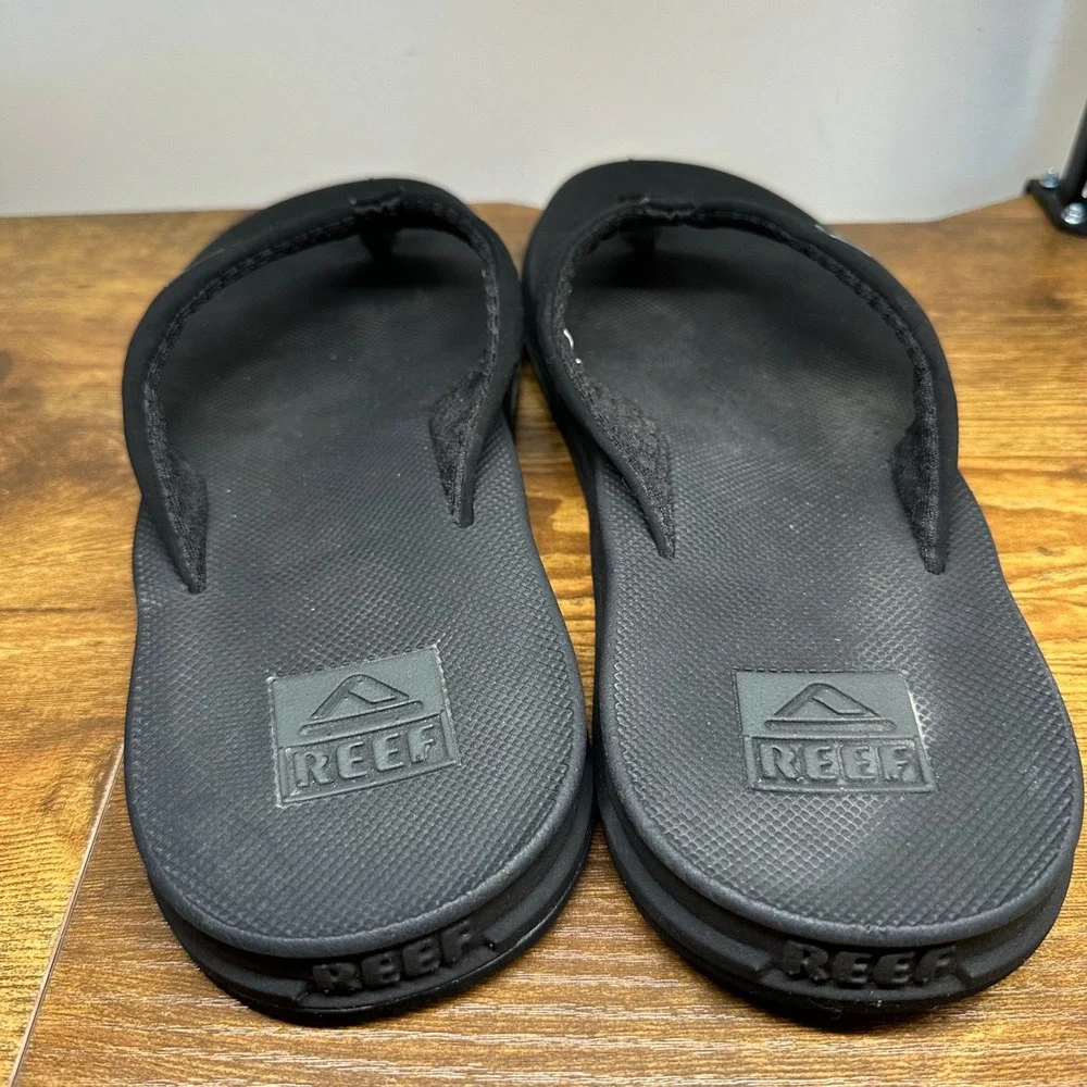 Reef Phantoms Mens Black Flip Flop Sandals Size 15 Arch Support Beach Casual